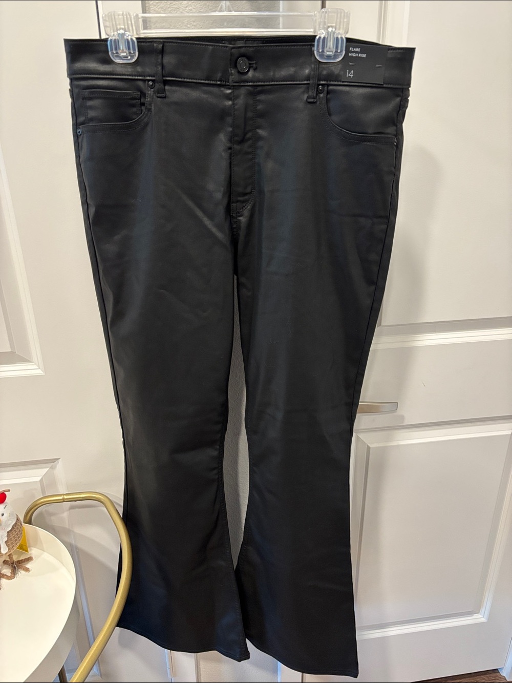 NWT WHBM Black High-Rise Faux Leather Pants
